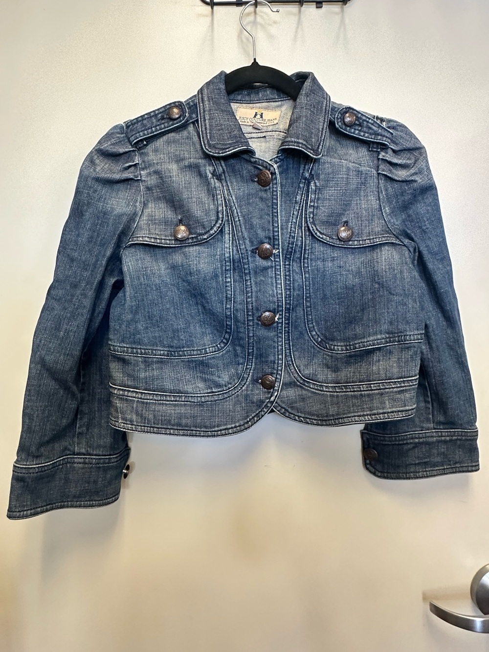 Juicy Couture Distressed Blue Denim Jacket for Kids